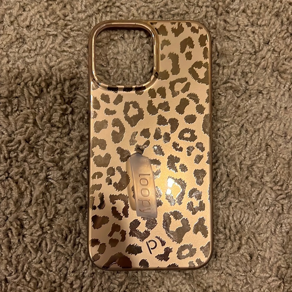 Gold leopard iPhone 13 Pro Max case